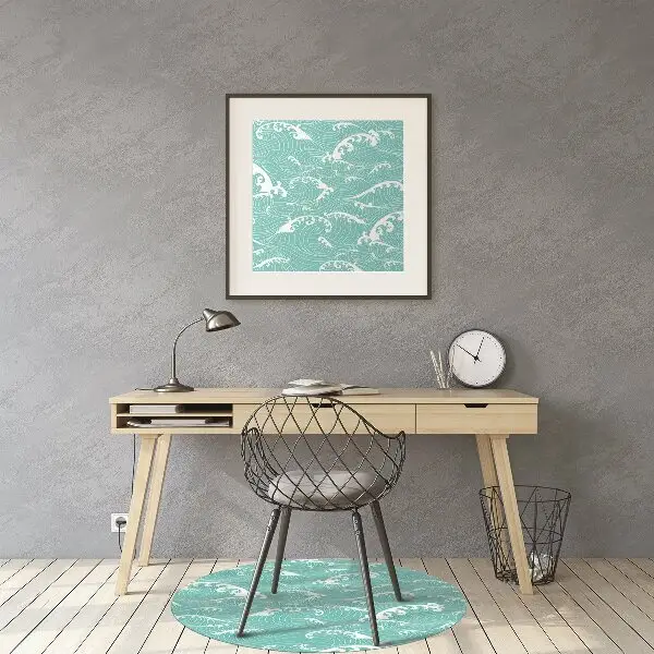Tapis de chaise de bureau Vagues