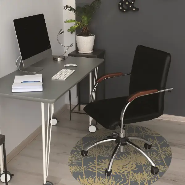 Tapis de chaise Fleurs dorées