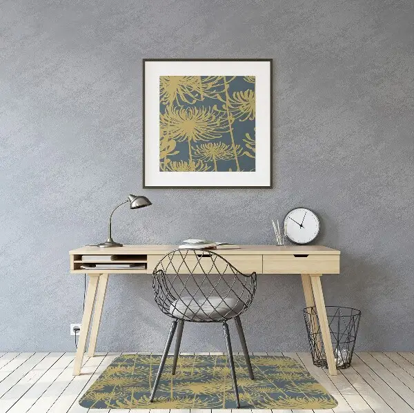 Tapis de chaise Fleurs dorées