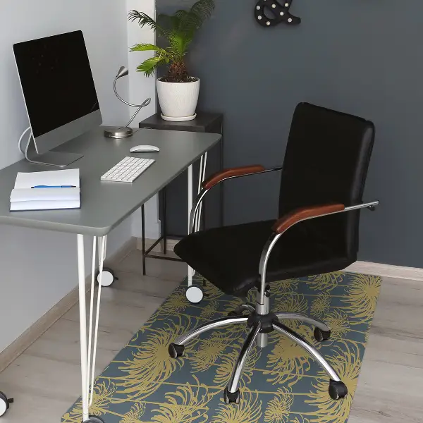 Tapis de chaise Fleurs dorées