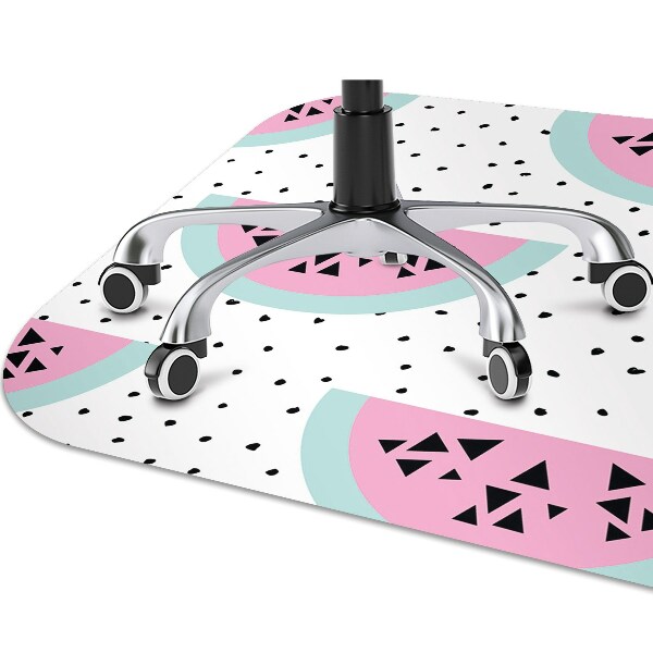 Tapis de chaise de bureau Watermelons et points