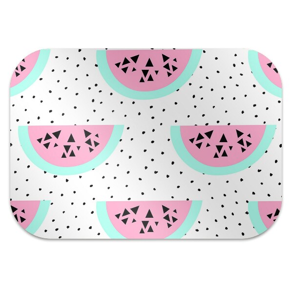 Tapis de chaise de bureau Watermelons et points