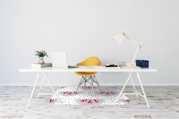 Tapis de chaise de bureau Watermelons et points