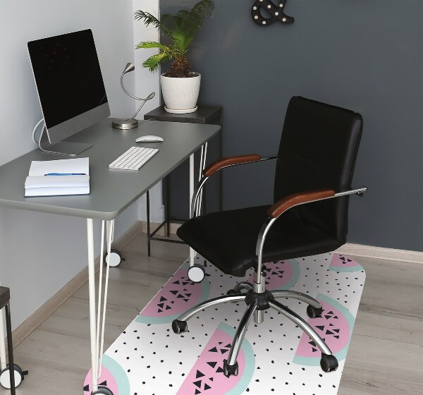 Tapis de chaise de bureau Watermelons et points