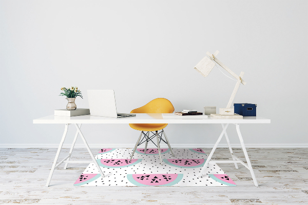 Tapis de chaise de bureau Watermelons et points