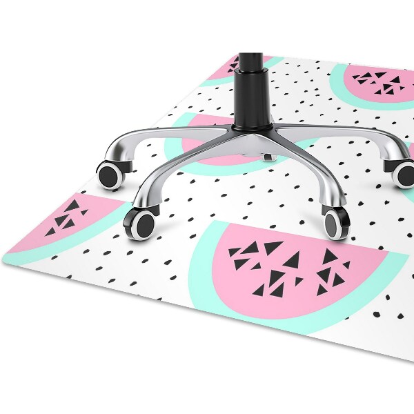 Tapis de chaise de bureau Watermelons et points