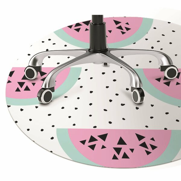 Tapis de chaise de bureau Watermelons et points