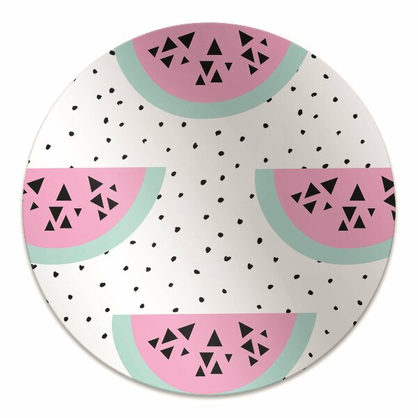 Tapis de chaise de bureau Watermelons et points