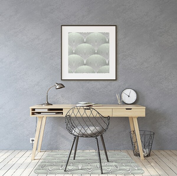 Tapis pour chaise de bureau Motif de semi-cercles
