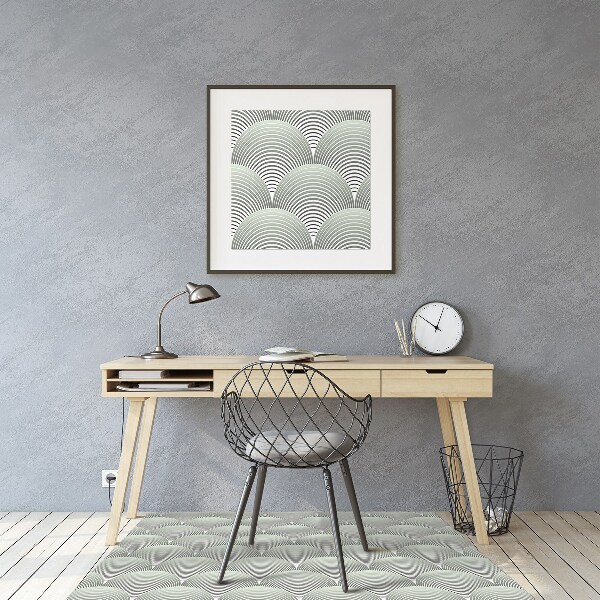 Tapis pour chaise de bureau Motif de semi-cercles