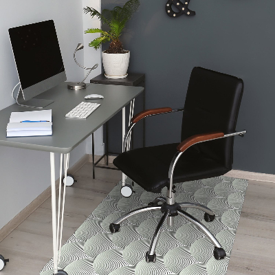 Tapis pour chaise de bureau Motif de semi-cercles