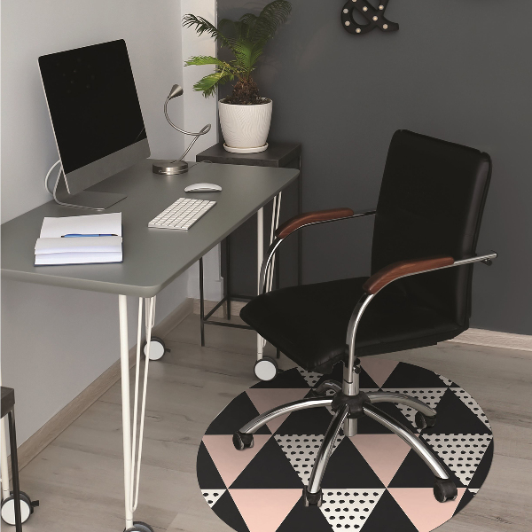 Tapis fauteuil bureau Triangles géométriques