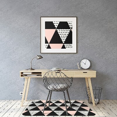 Tapis fauteuil bureau Triangles géométriques