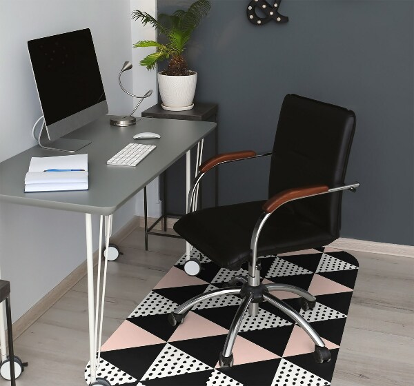 Tapis fauteuil bureau Triangles géométriques