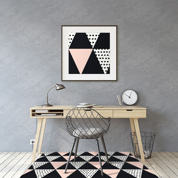 Tapis fauteuil bureau Triangles géométriques