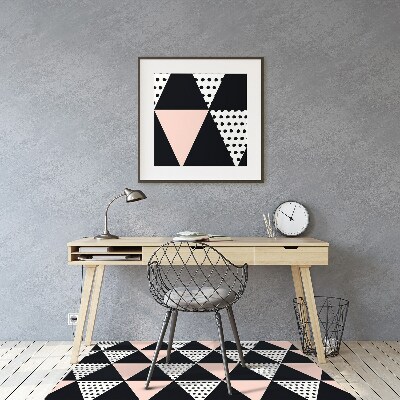 Tapis fauteuil bureau Triangles géométriques