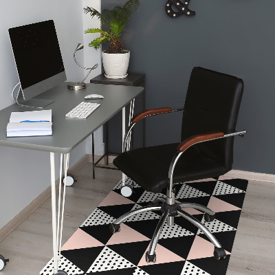 Tapis fauteuil bureau Triangles géométriques