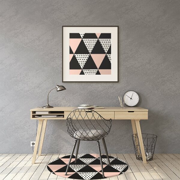 Tapis fauteuil bureau Triangles géométriques