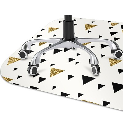 Tapis de protection de sol Triangles or et noir