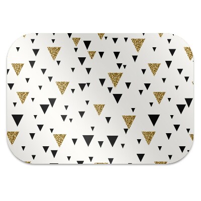 Tapis de protection de sol Triangles or et noir