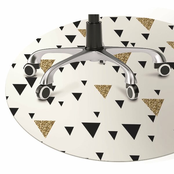 Tapis de protection de sol Triangles or et noir
