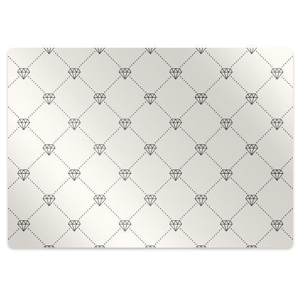 Tapis de chaise de bureau Motif en diamants