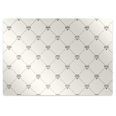 Tapis de chaise de bureau Motif en diamants