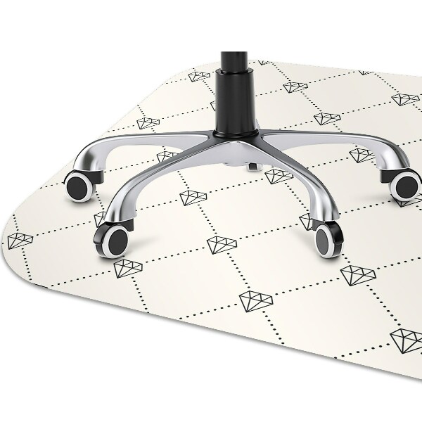 Tapis de chaise de bureau Motif en diamants