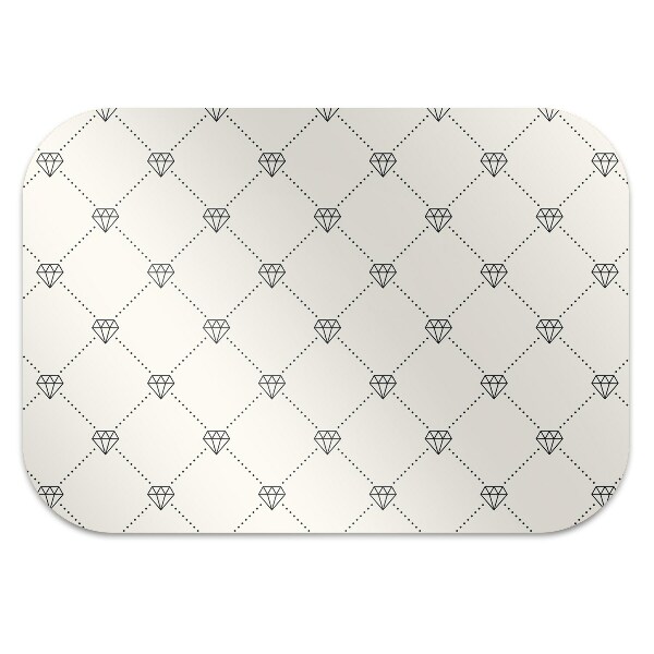 Tapis de chaise de bureau Motif en diamants