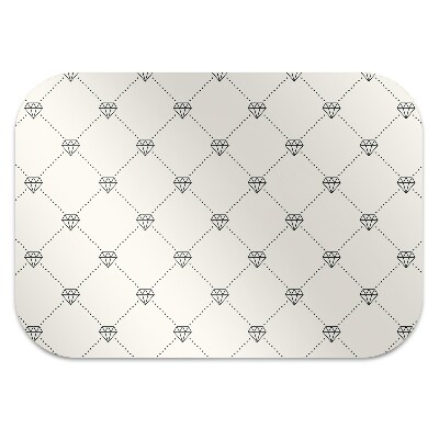 Tapis de chaise de bureau Motif en diamants