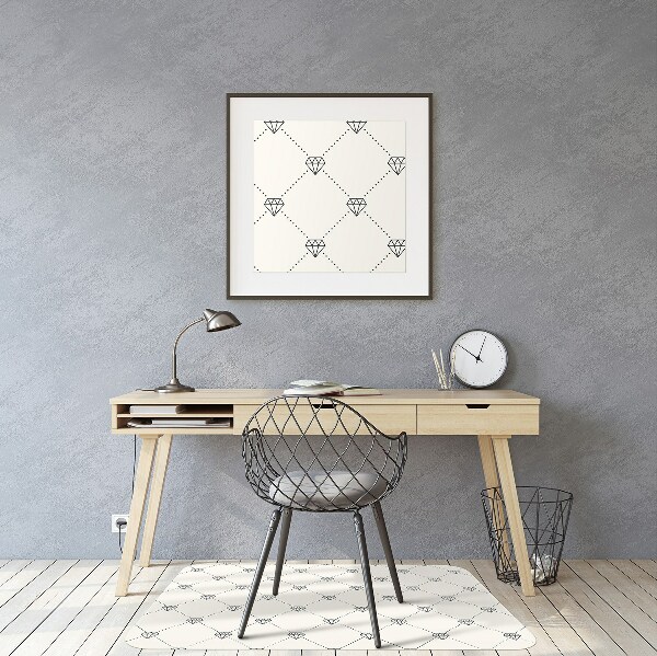 Tapis de chaise de bureau Motif en diamants