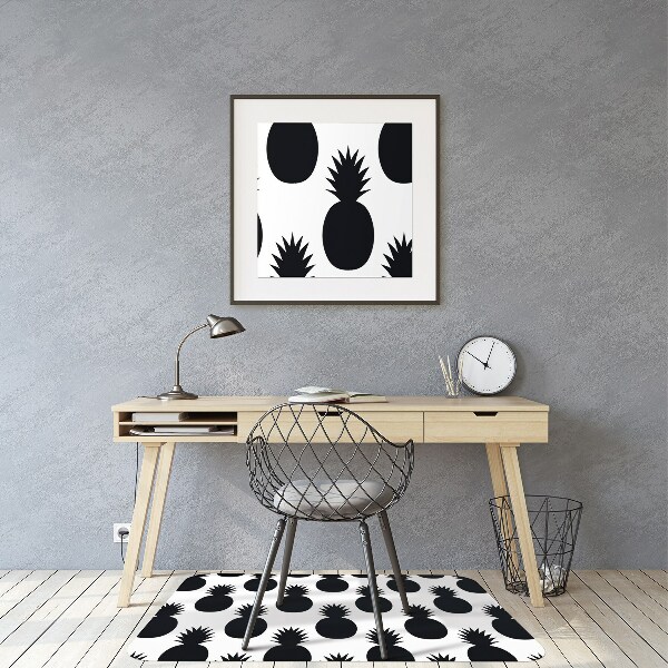 Tapis pour chaise de bureau Ananas noirs