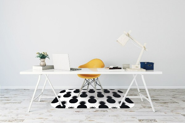 Tapis pour chaise de bureau Ananas noirs