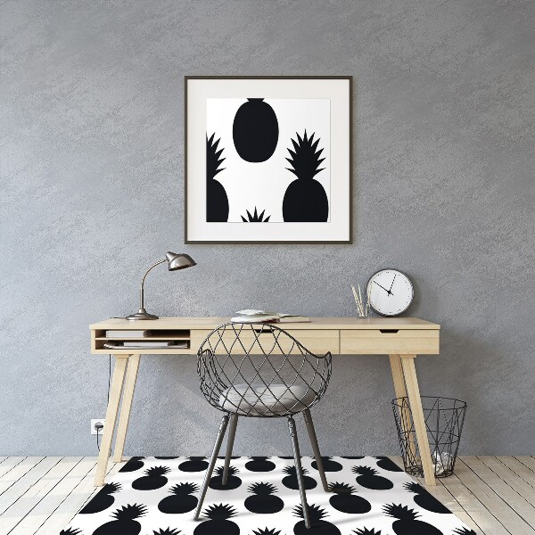 Tapis pour chaise de bureau Ananas noirs