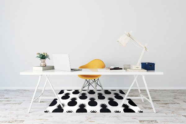 Tapis pour chaise de bureau Ananas noirs