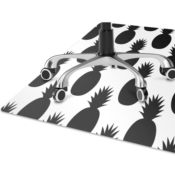 Tapis pour chaise de bureau Ananas noirs