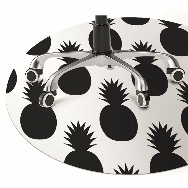 Tapis pour chaise de bureau Ananas noirs