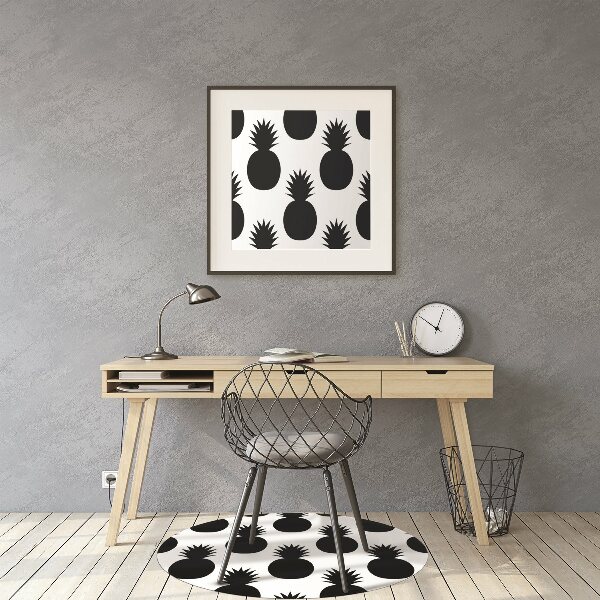 Tapis pour chaise de bureau Ananas noirs