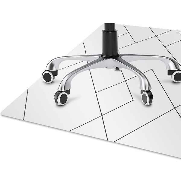 Tapis protège sol Lignes et carrés