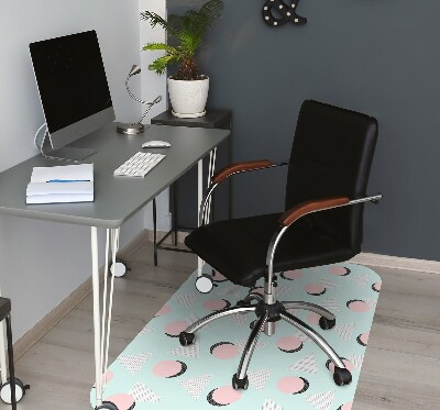 Tapis de chaise de bureau Roues et triangles