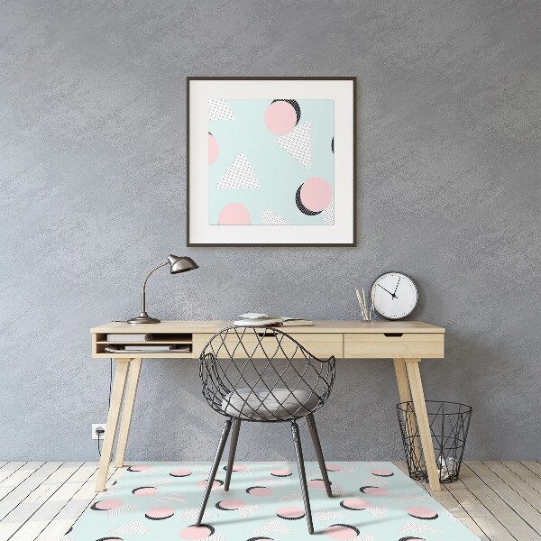 Tapis de chaise de bureau Roues et triangles