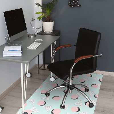 Tapis de chaise de bureau Roues et triangles