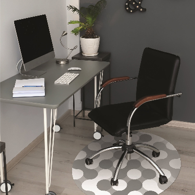 Tapis pour chaise de bureau Roues grises et blanches