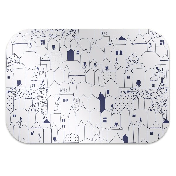 Tapis pour chaise de bureau Ville de dessin