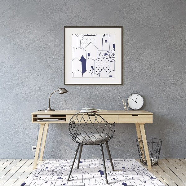 Tapis pour chaise de bureau Ville de dessin