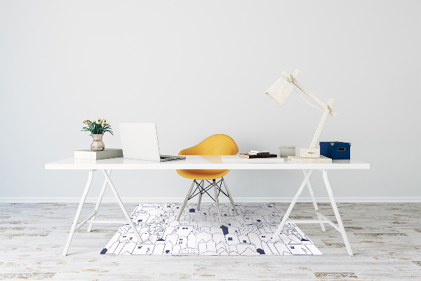 Tapis pour chaise de bureau Ville de dessin