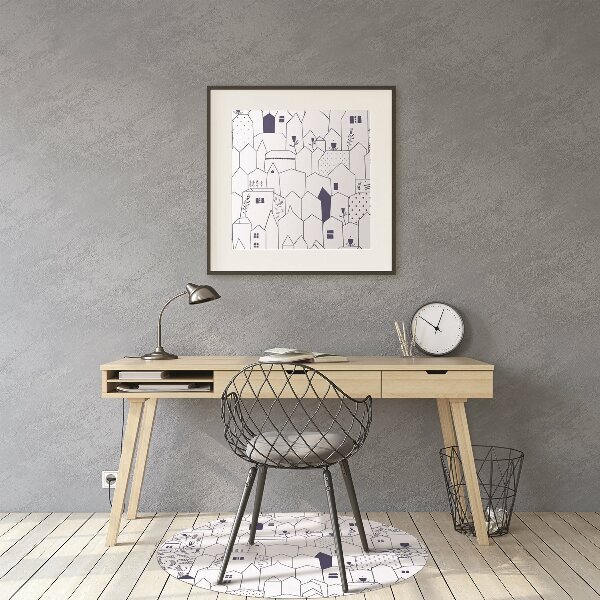 Tapis pour chaise de bureau Ville de dessin