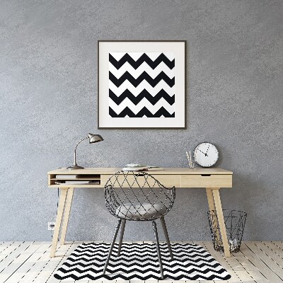 Tapis de chaise de bureau Zigzag