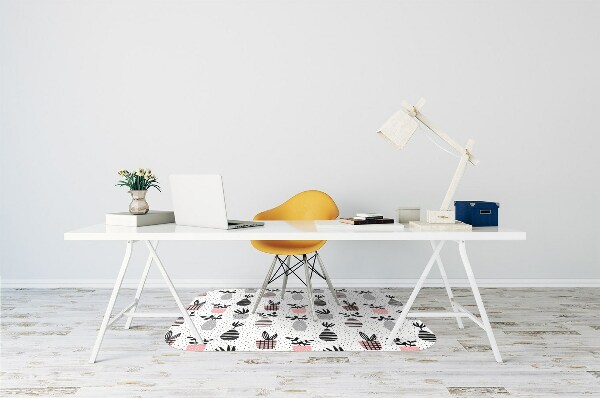 Tapis fauteuil bureau do biura Fleurs dans les vases