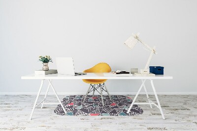 Tapis bureau Modèle de doodle